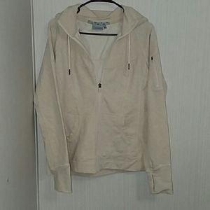 Athleta Full Zip Up Hoodie Cream Color